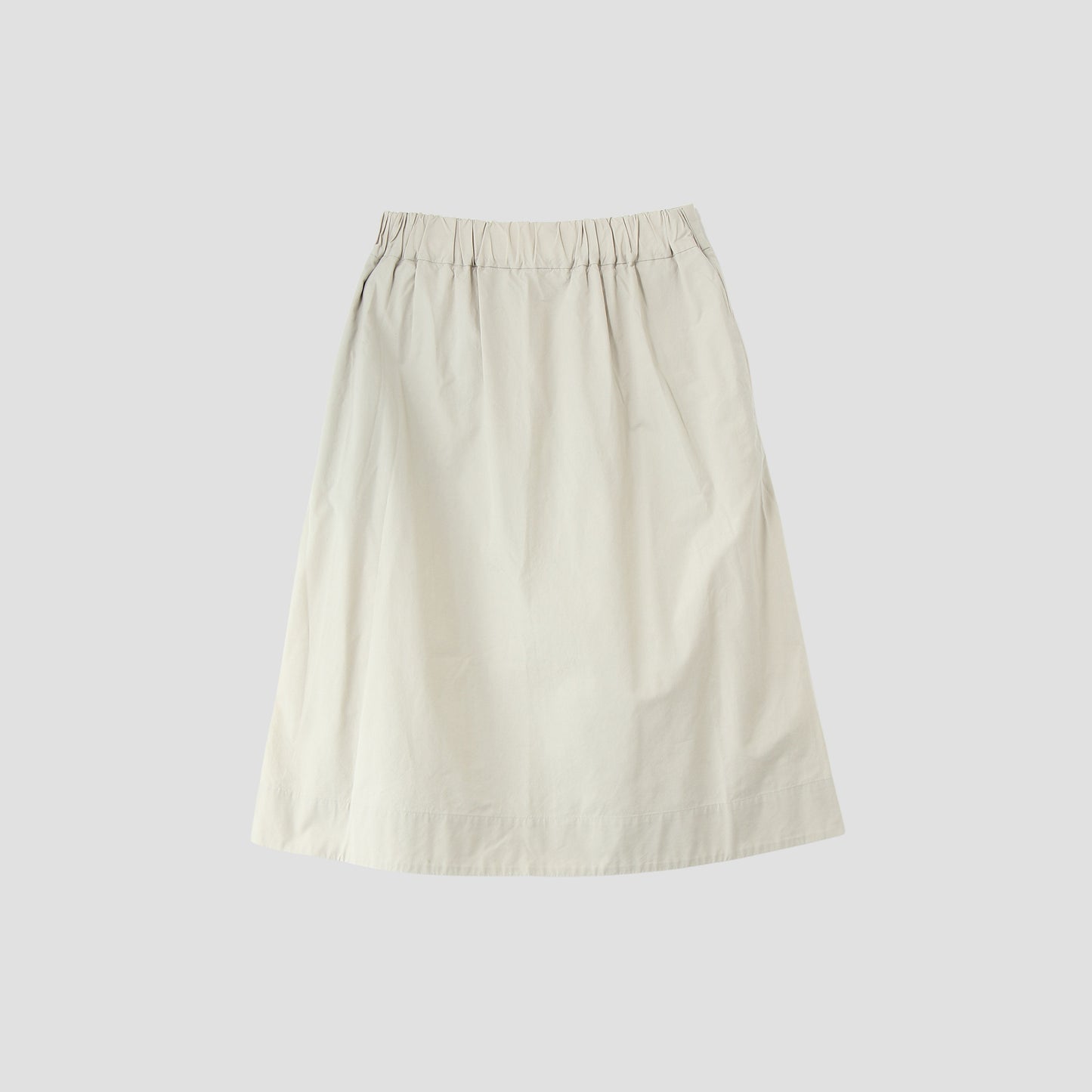 WASHED COTTON POPLIN SKIRT