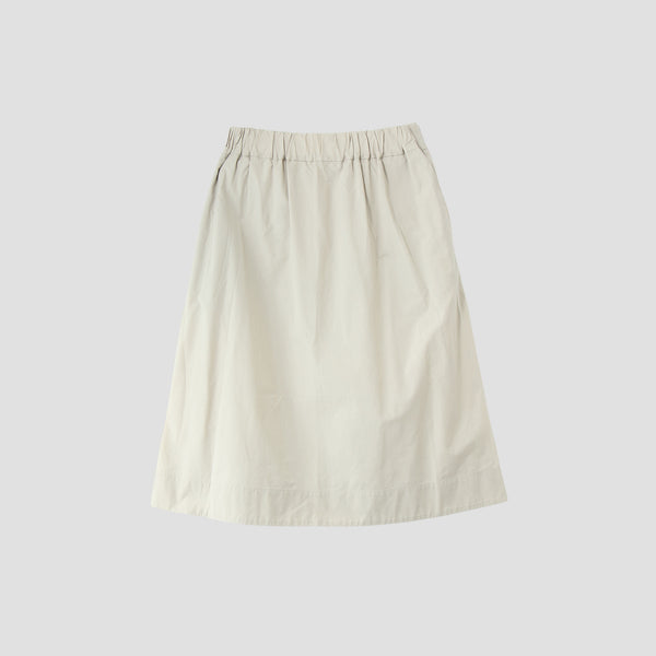 WASHED COTTON POPLIN SKIRT