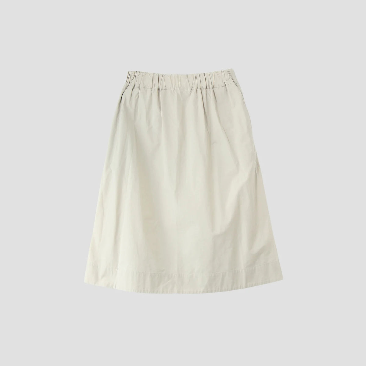 WASHED COTTON POPLIN SKIRT