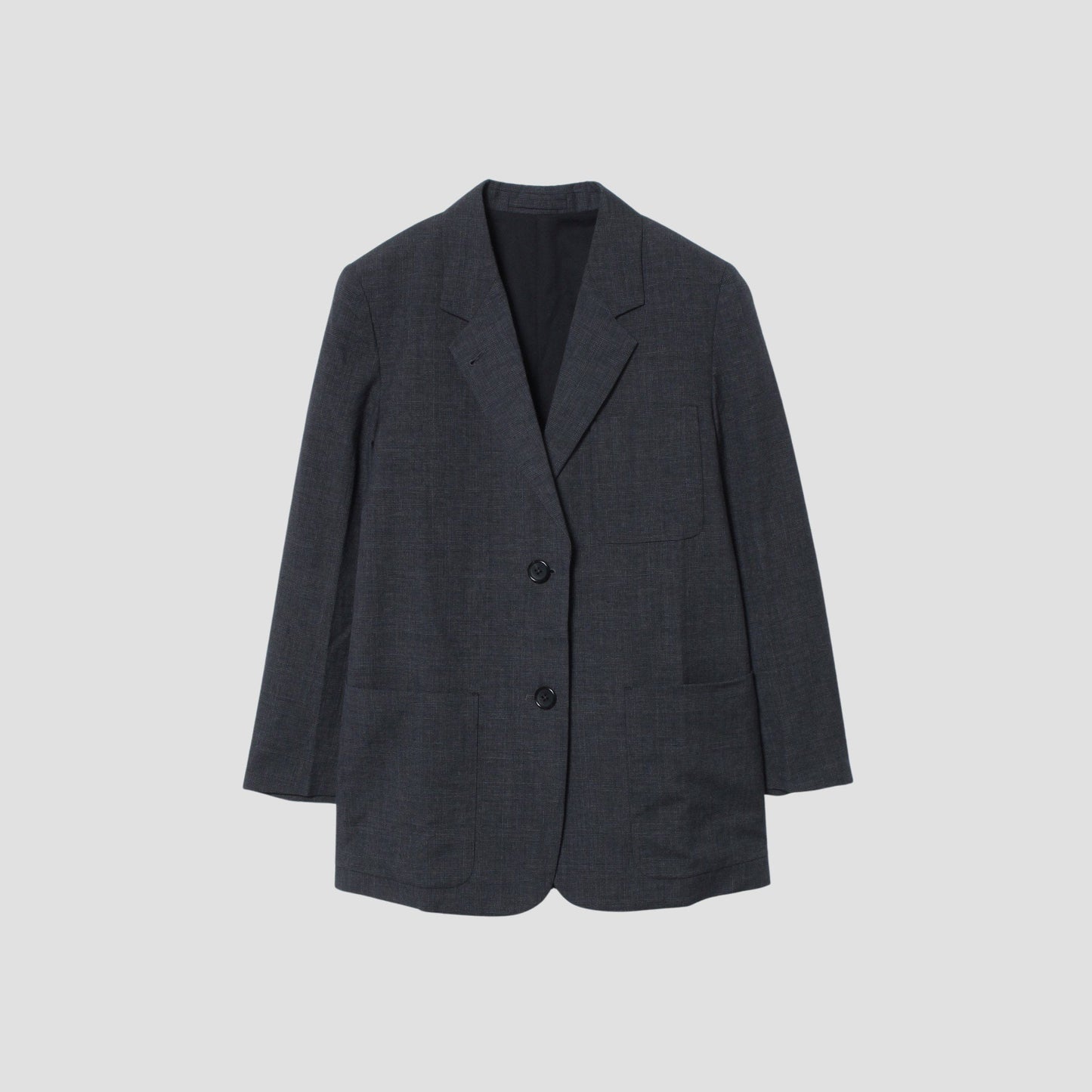 PRINCE OF WALES CHECK WOOL LINEN JACKET