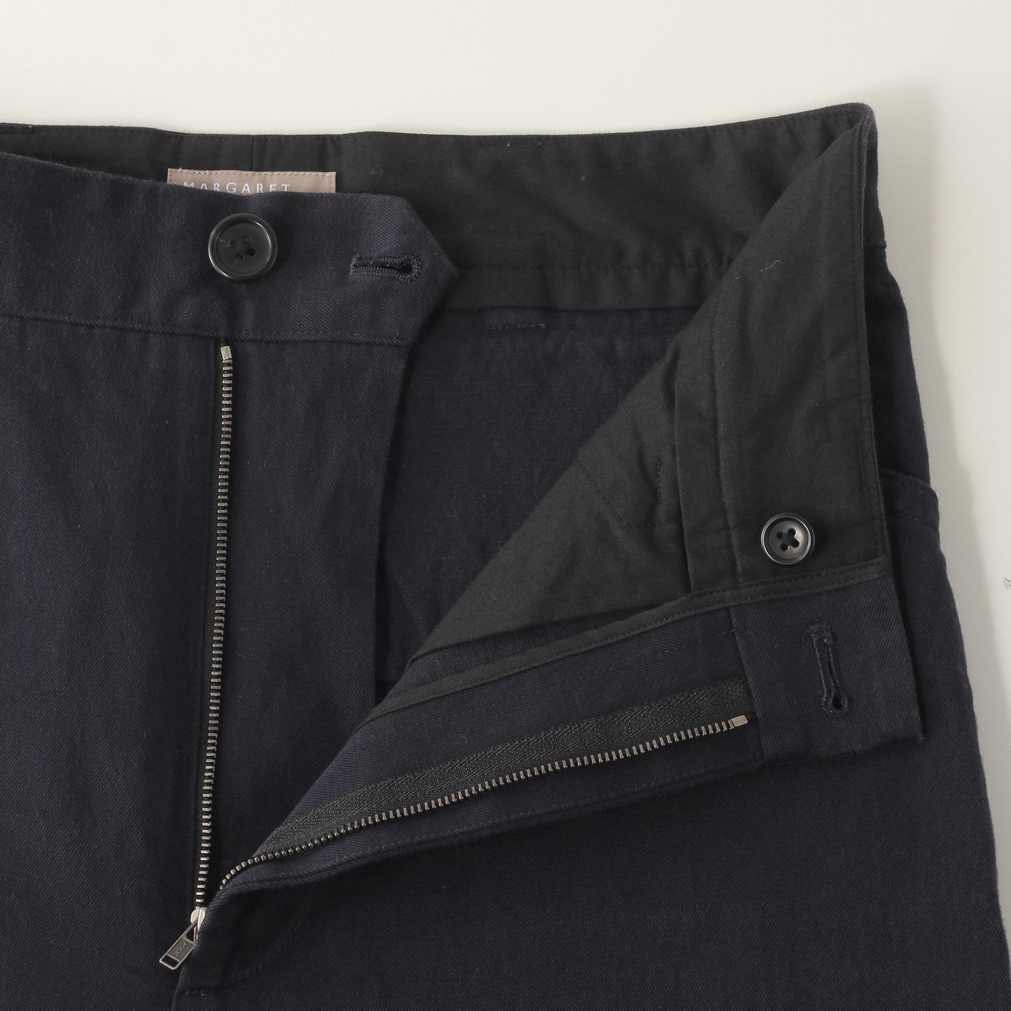 COTTON LINEN TWILL TROUSERS