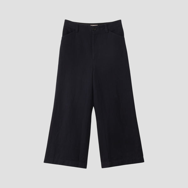 COTTON LINEN TWILL TROUSERS