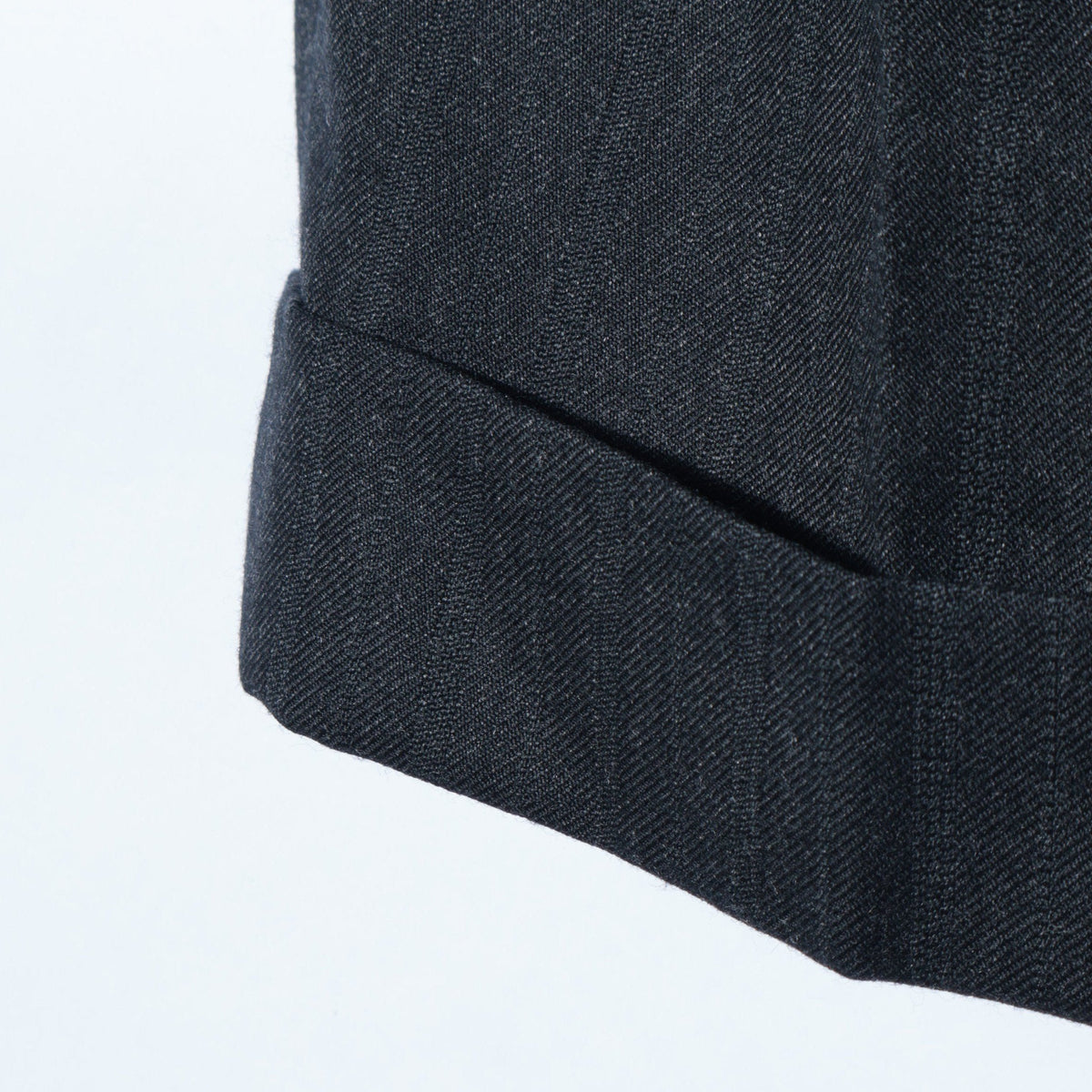 MORNING STRIPE WOOL TWILL TROUSERS