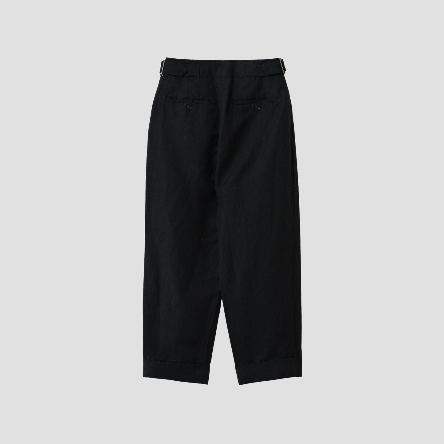 LINEN WOOL TWILL TROUSERS