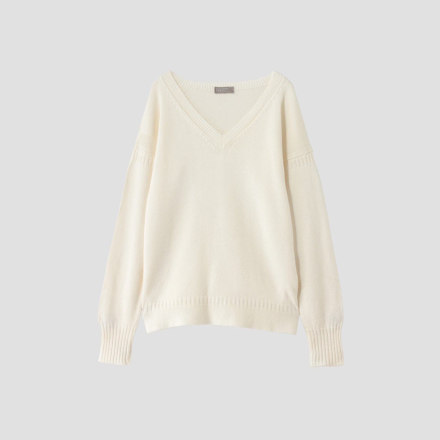 V NECK GUERNSEY KNIT