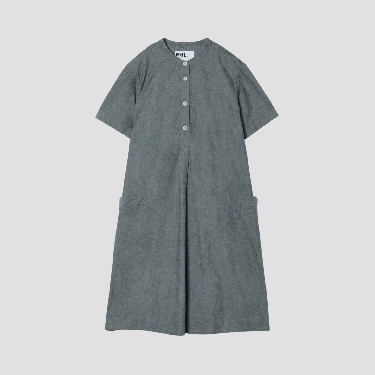 YARN DYE COTTON LINEN DRESS
