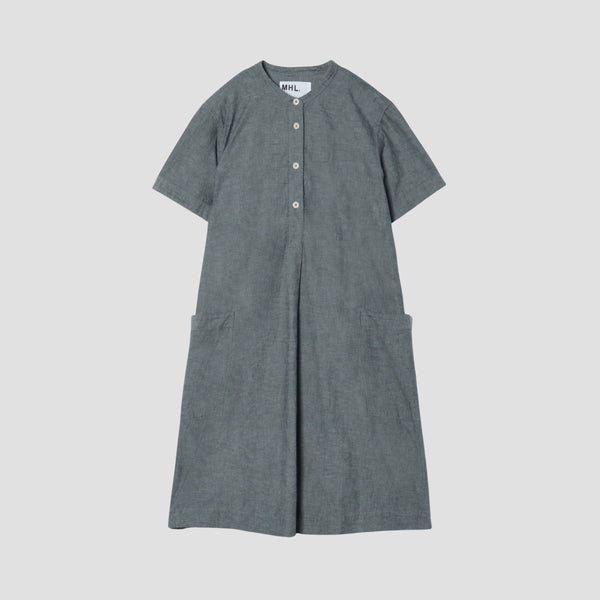 YARN DYE COTTON LINEN DRESS
