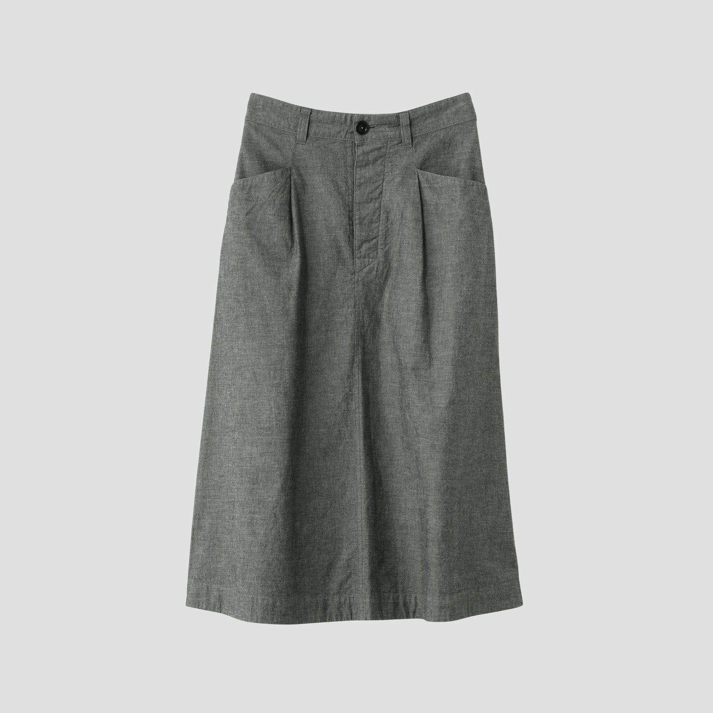 FADED COTTON SHIRTING SKIRT