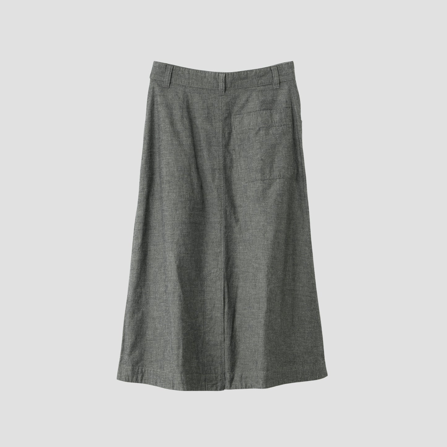 FADED COTTON SHIRTING SKIRT