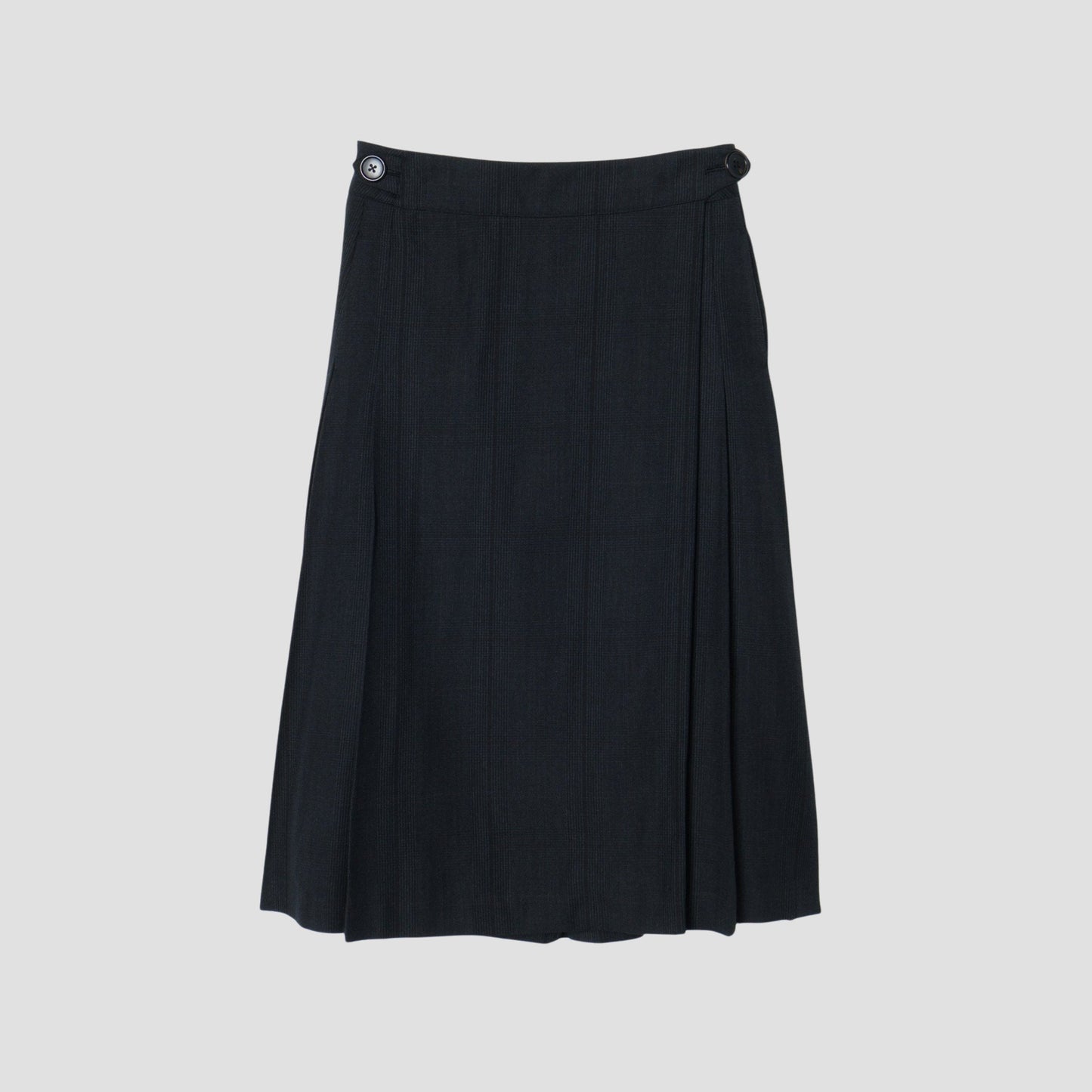LARGE CHECK WOOL COTTON SKIRT