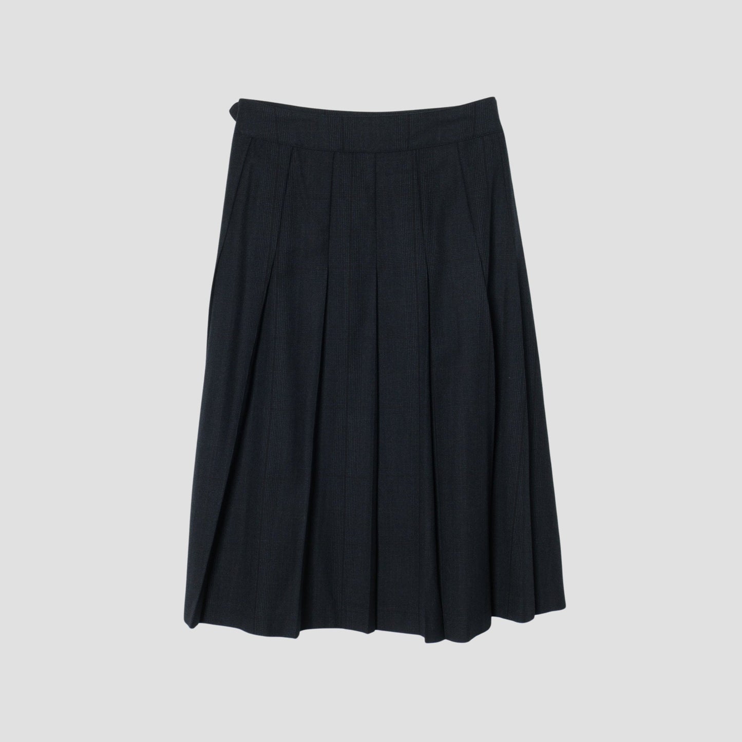 LARGE CHECK WOOL COTTON SKIRT