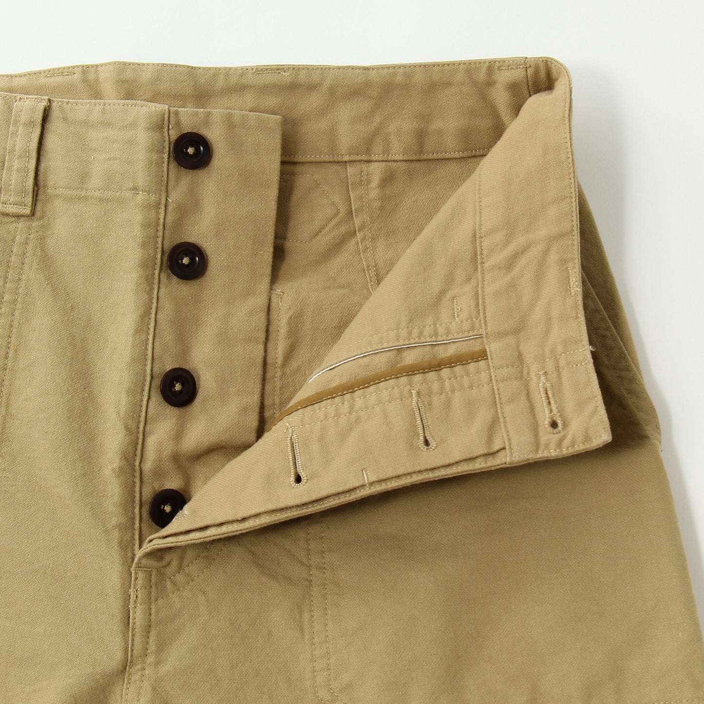 IRREGULAR COTTON CANVAS TROUSERS