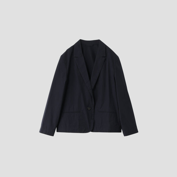 WASHED YARN DYE COTTON POPLIN JACKET