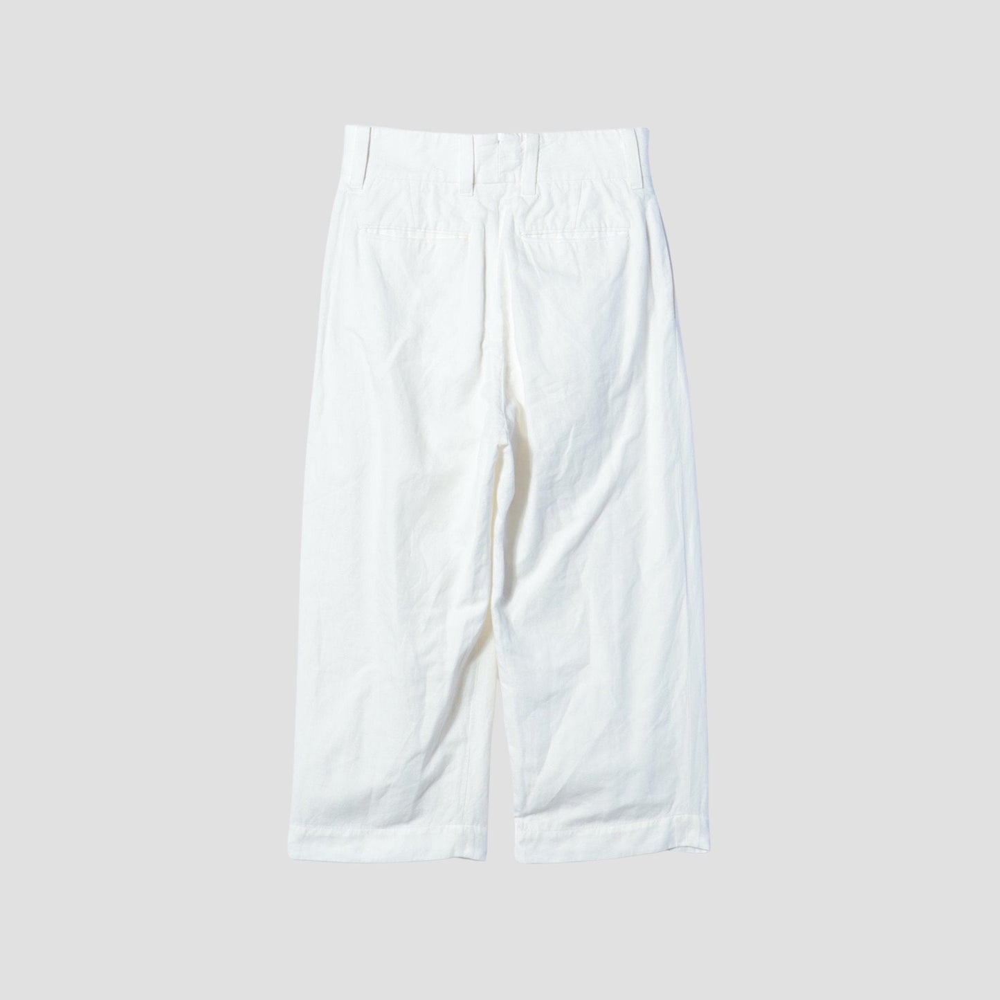 HIGH TWIST LINEN COTTON TWILL TROUSERS