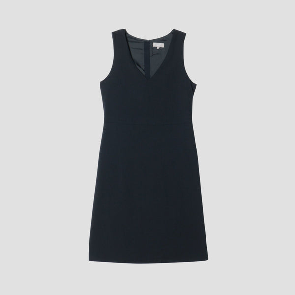 MILLED WOOL TWILL DRESS