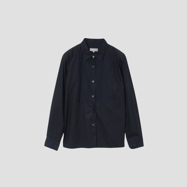 BLACK CHINTZ COTTON SHIRT