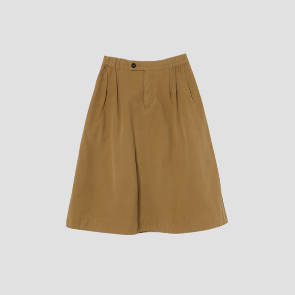 WASHED COTTON POPLIN SKIRT