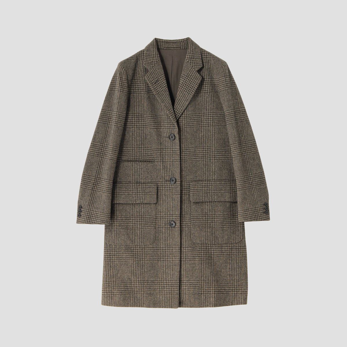 CHECK WOOL COAT