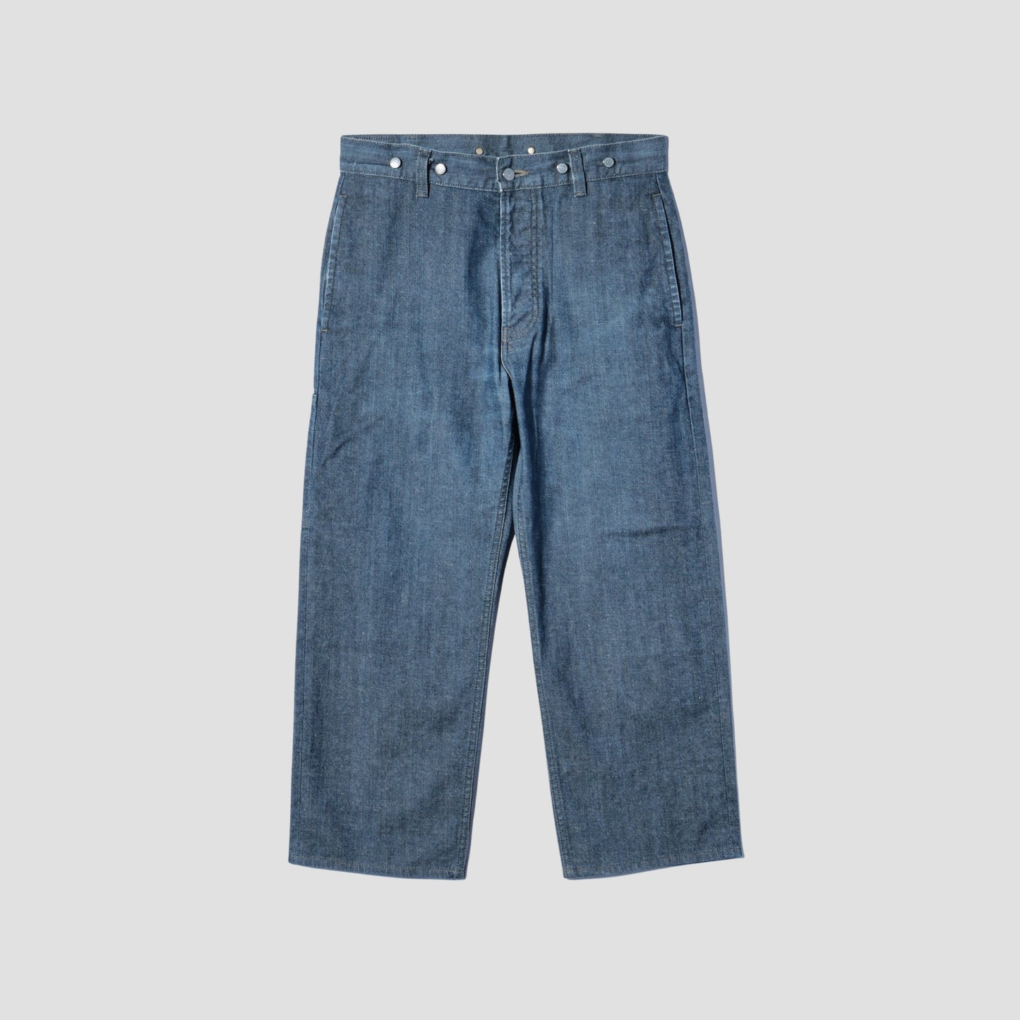 GREY CAST DENIM TROUSERS