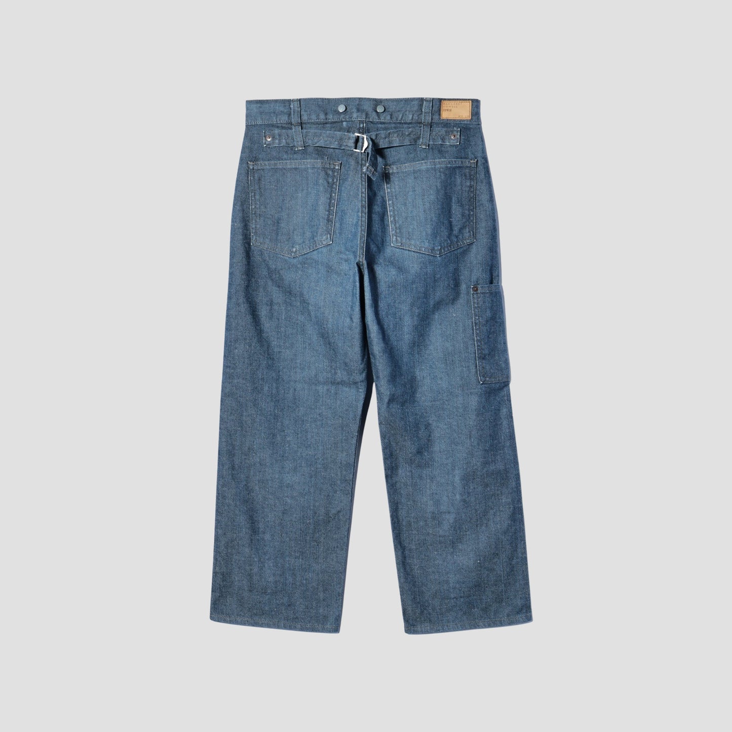 GREY CAST DENIM TROUSERS