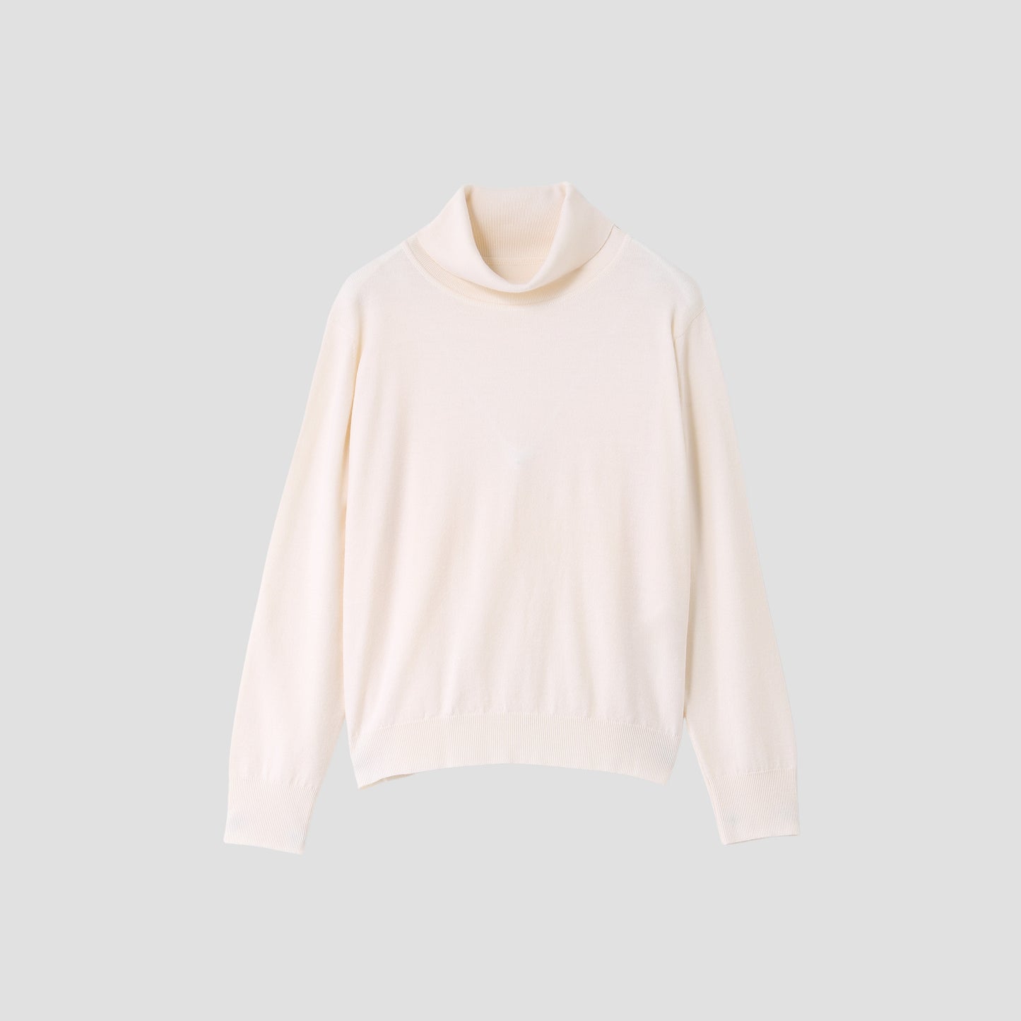 FINE WOOL TURTLE NECK KNIT