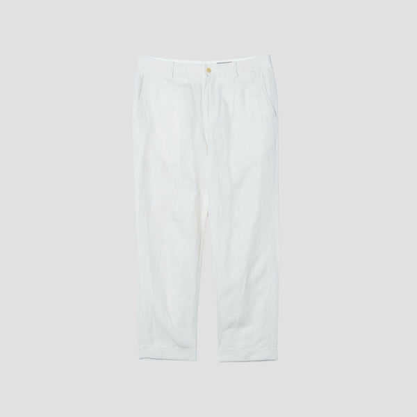 COTTON LINEN TWILL TROUSERS