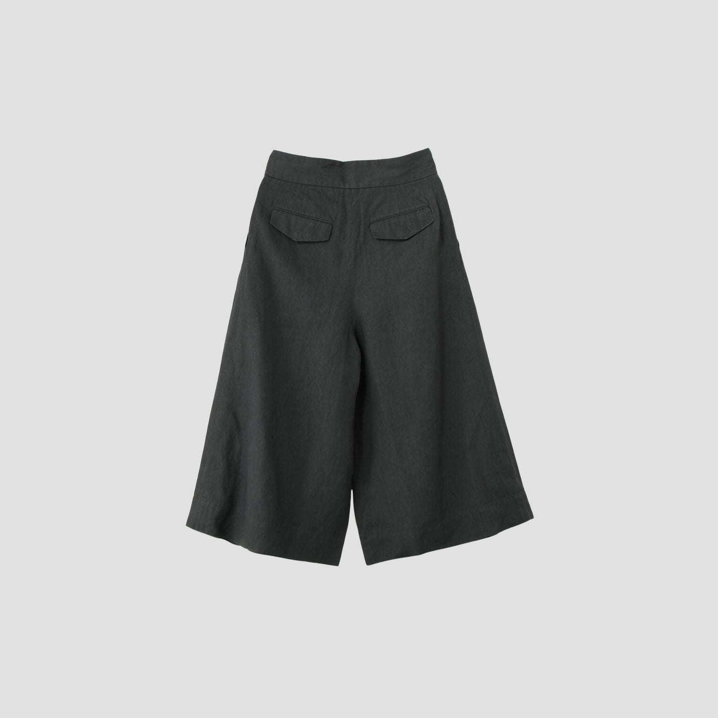 COATED LINEN PLAINWEAVE TROUSERS
