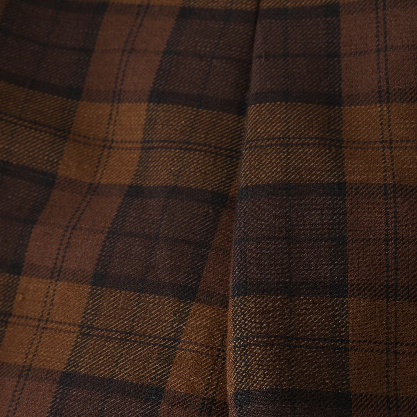 CHECK WOOL LINEN BLEND TROUSERS