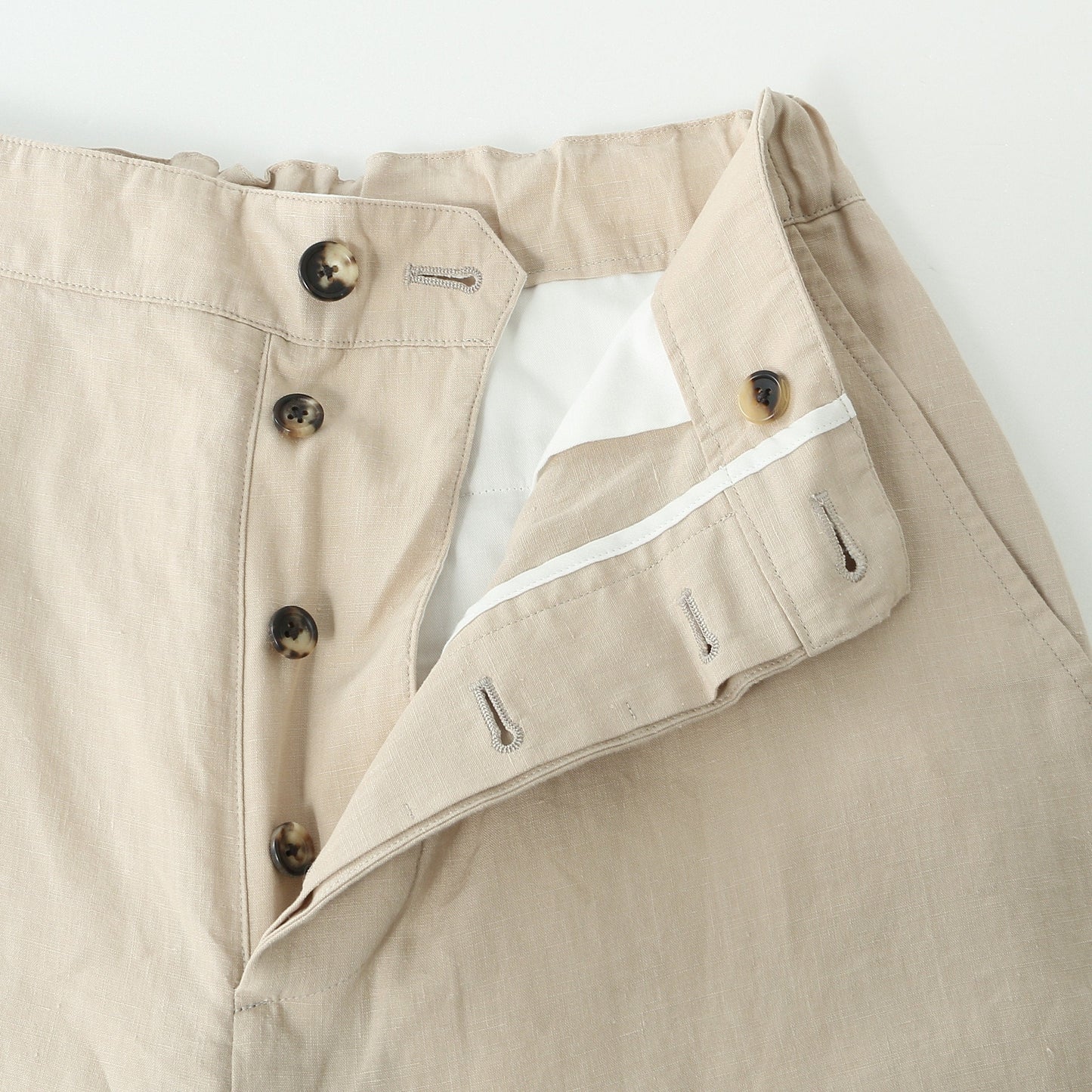 HIGH DENSE LINEN TROUSERS