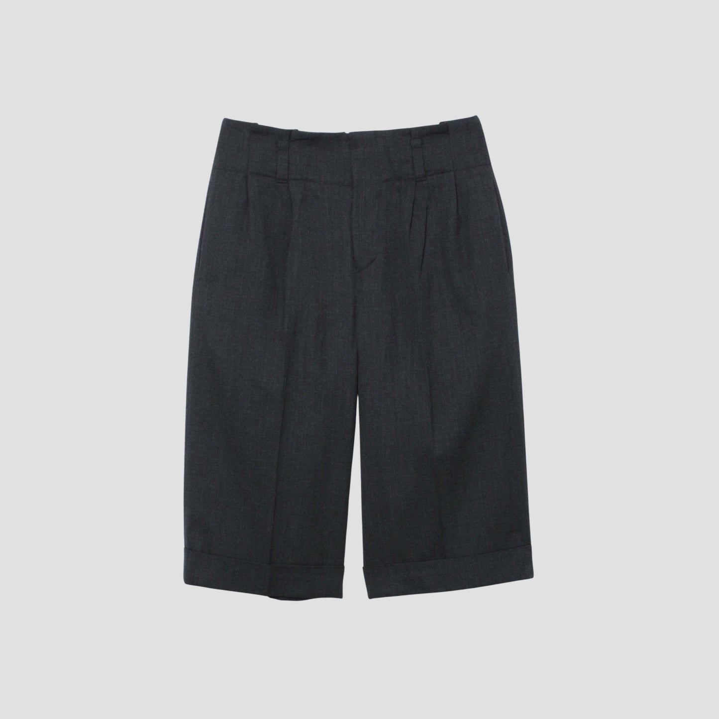 FINE WOOL TWILL TROUSERS