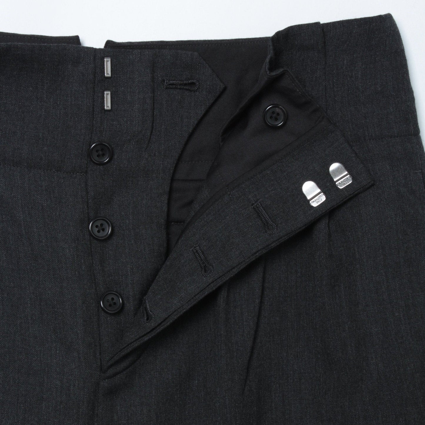 FINE WOOL TWILL TROUSERS