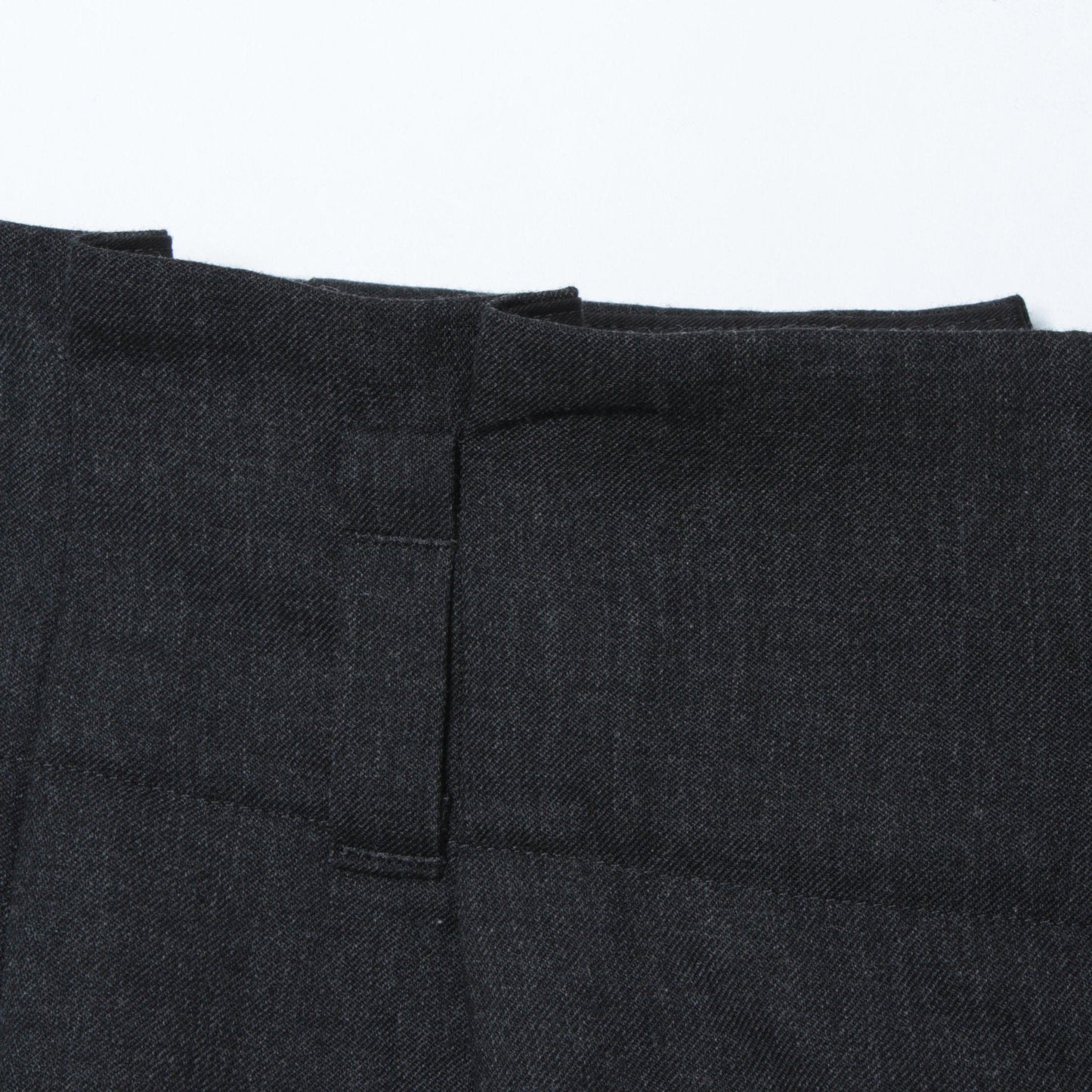 FINE WOOL TWILL TROUSERS