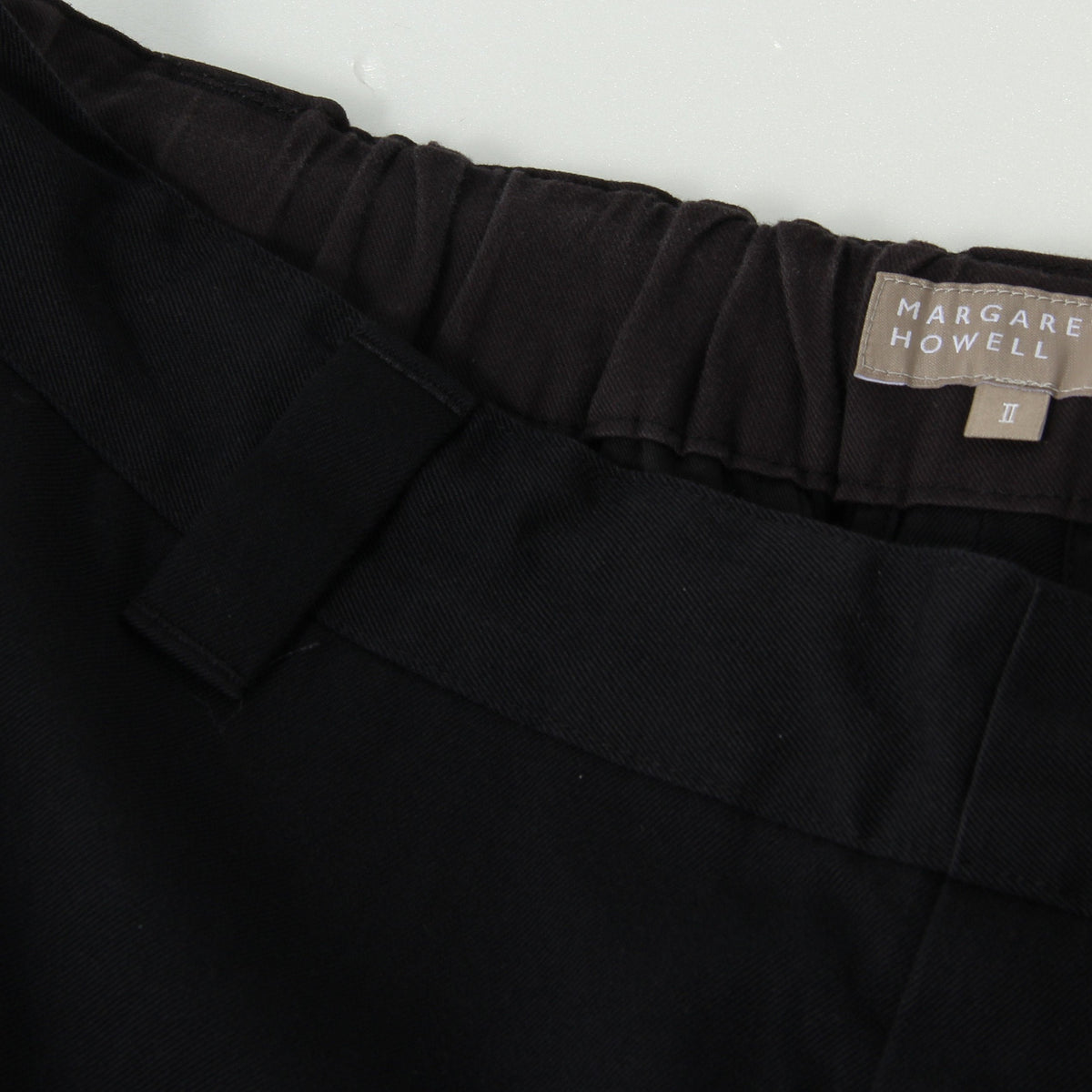 WOOL COTTON TWILL TROUSERS