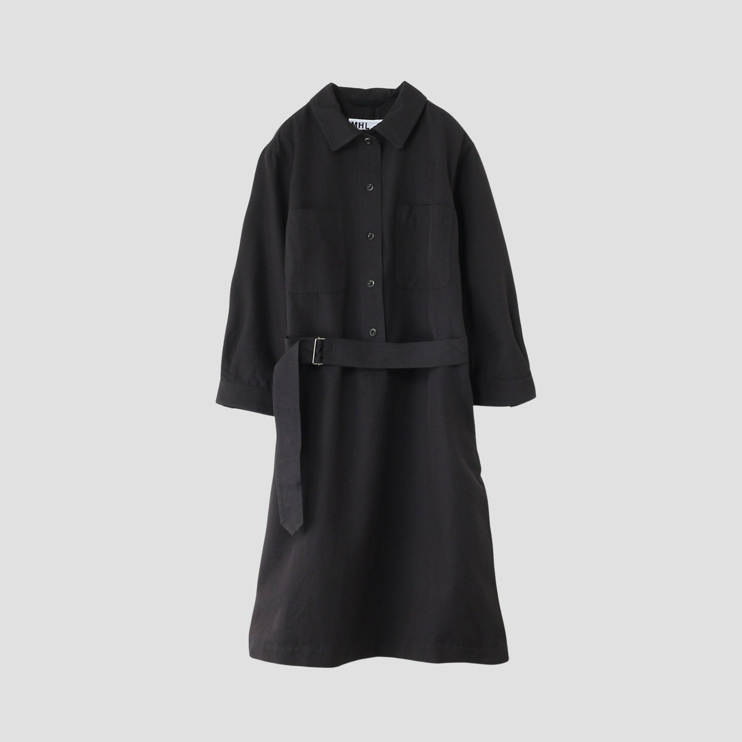 WOOL COTTON TWILL DRESS