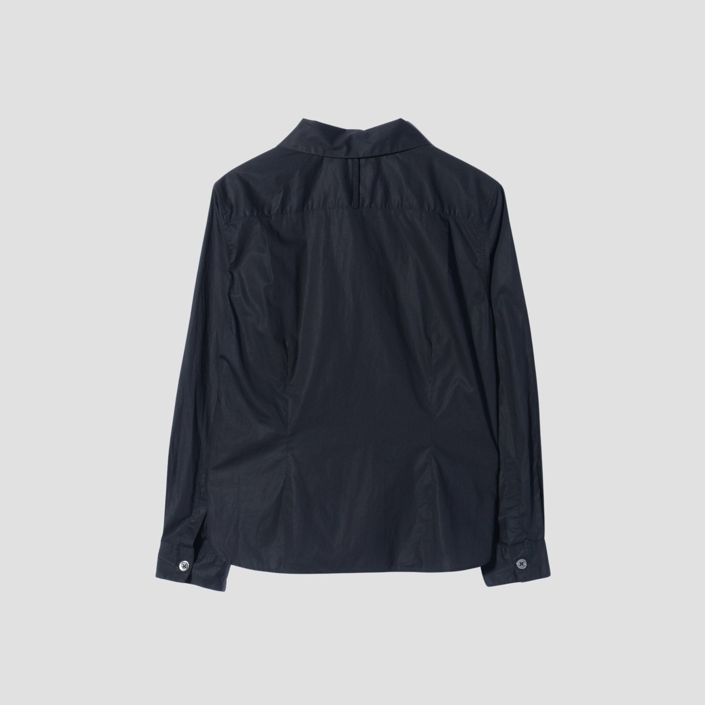 BLACK CHINTZ COTTON SHIRT