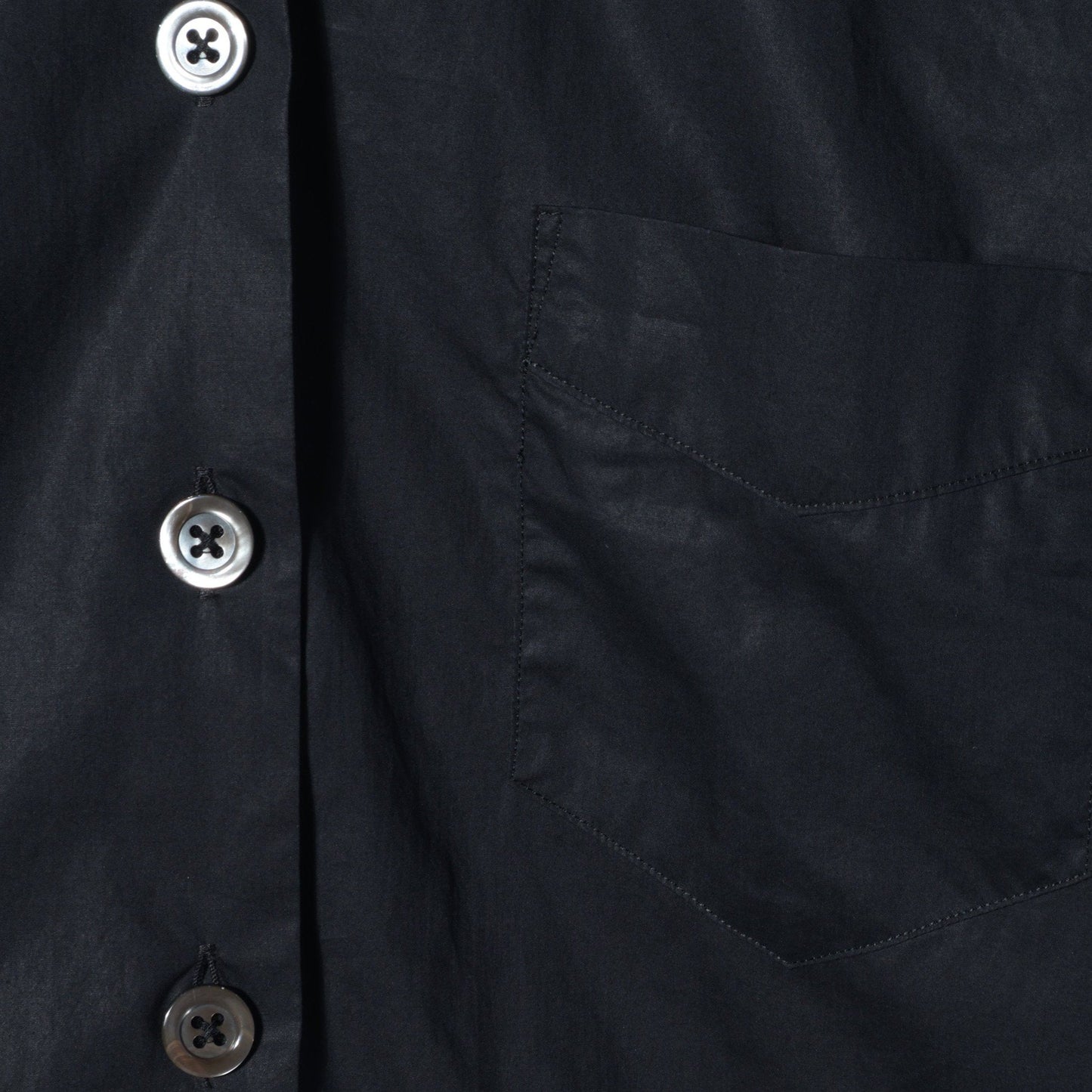 BLACK CHINTZ COTTON SHIRT