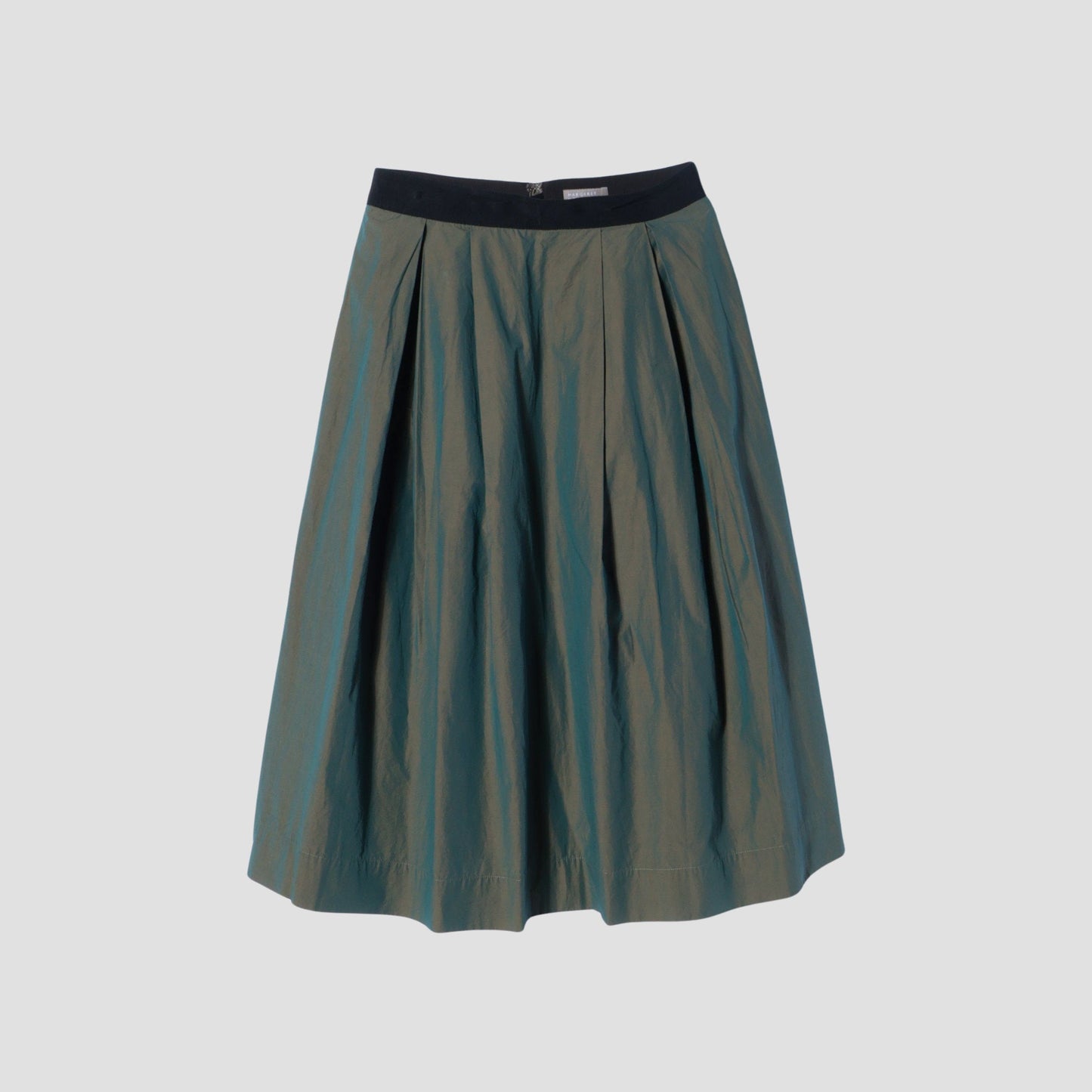 YARN DYED COTTON POPLIN SKIRT