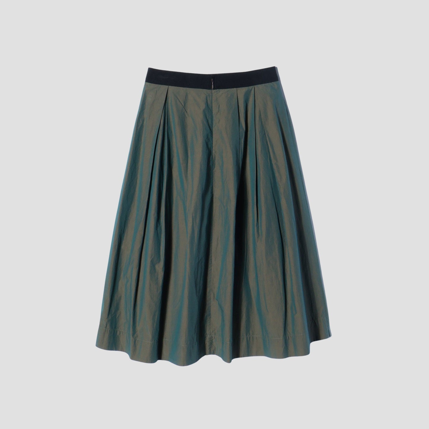 YARN DYED COTTON POPLIN SKIRT