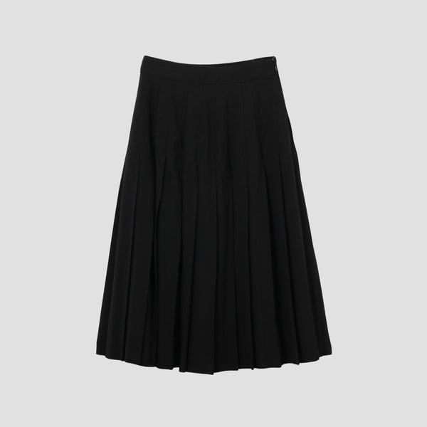 FINE WOOL POPLIN SKIRT