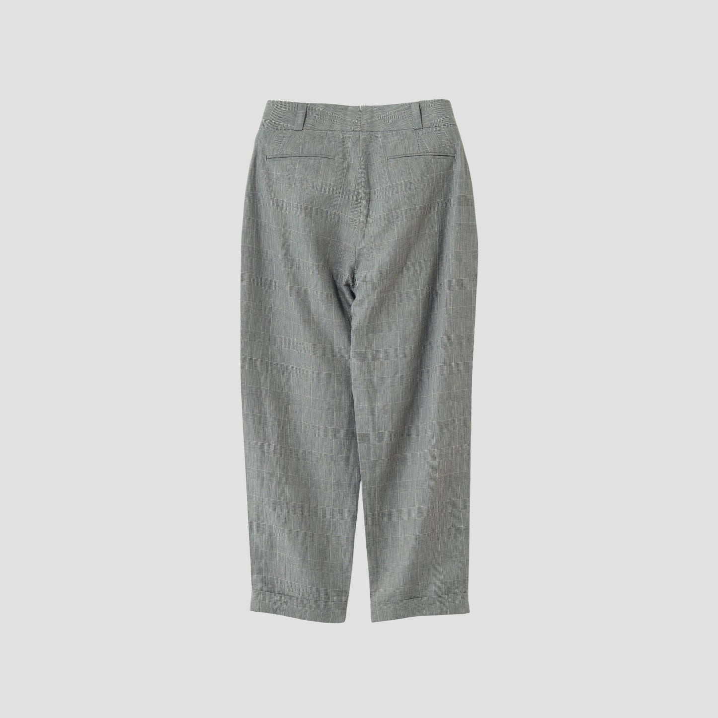 PRINCE OF WALES LINEN TROUSERS