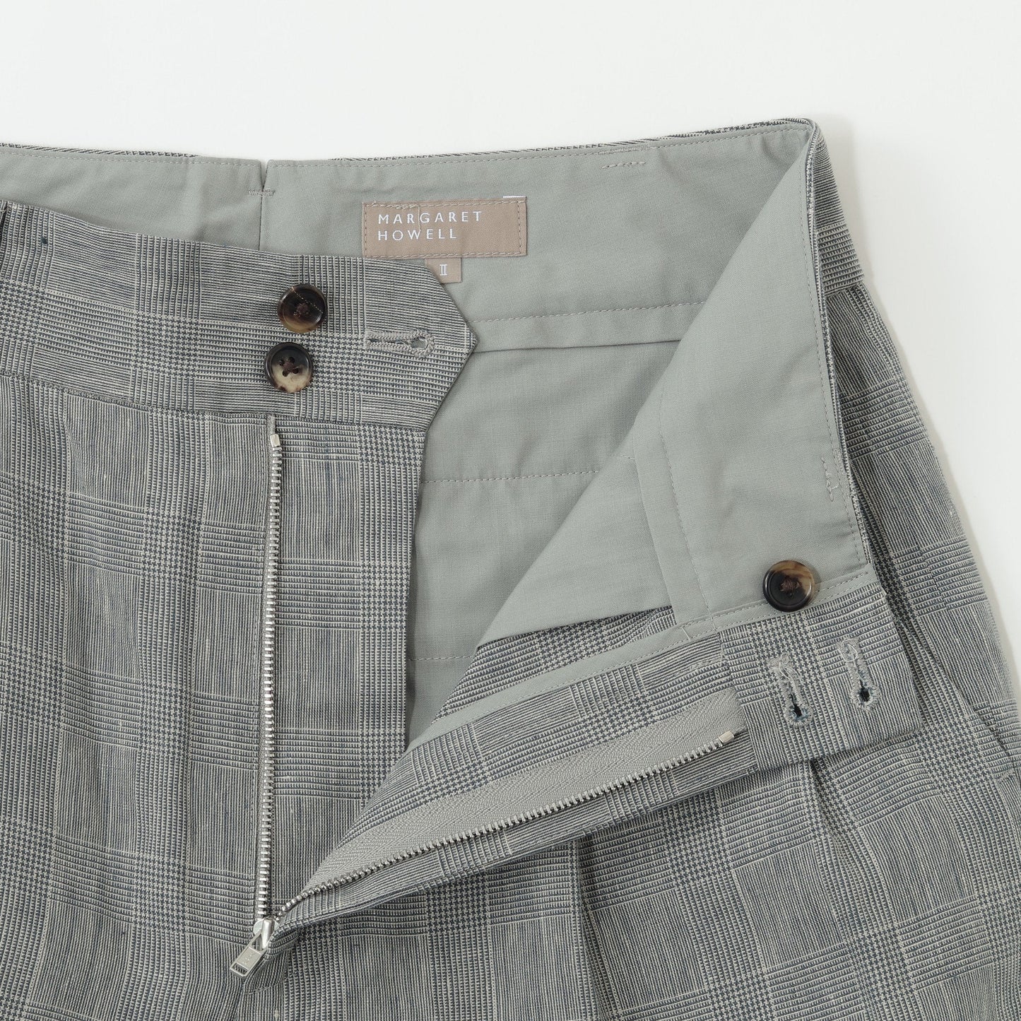 PRINCE OF WALES LINEN TROUSERS