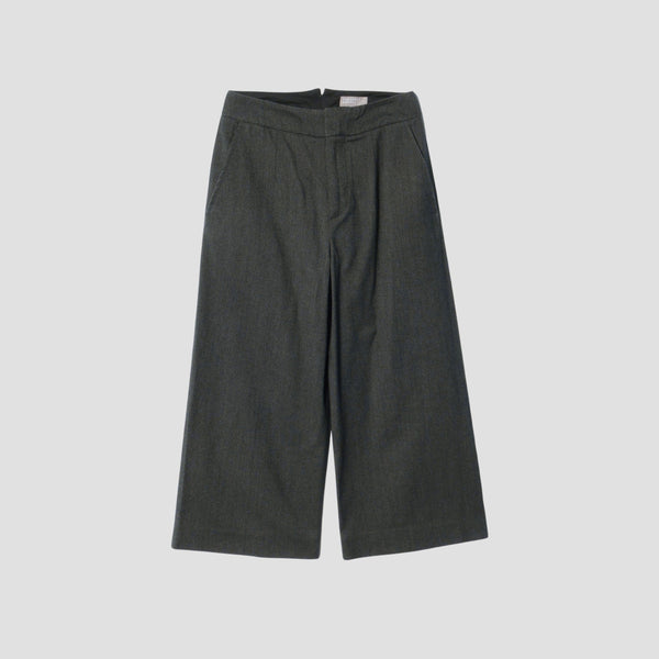 BRUSHED COTTON WOOL TROUSERS