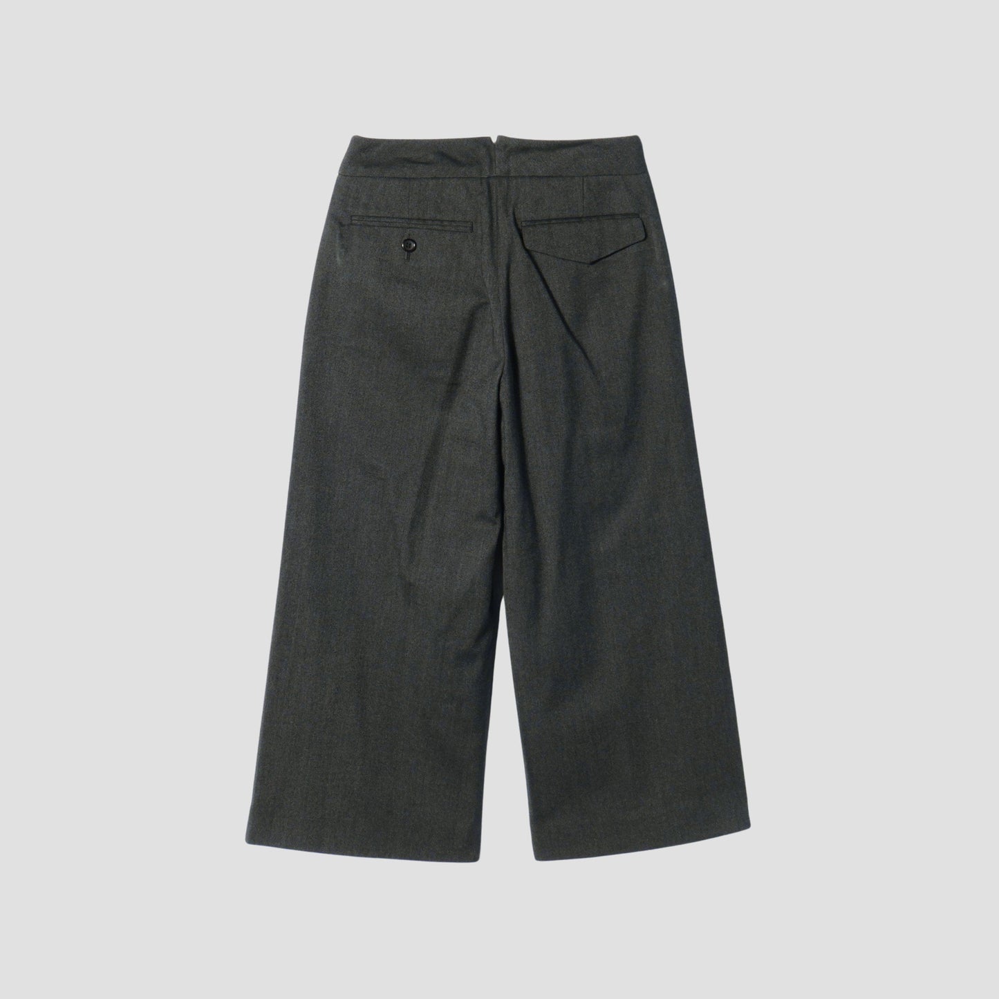 BRUSHED COTTON WOOL TROUSERS