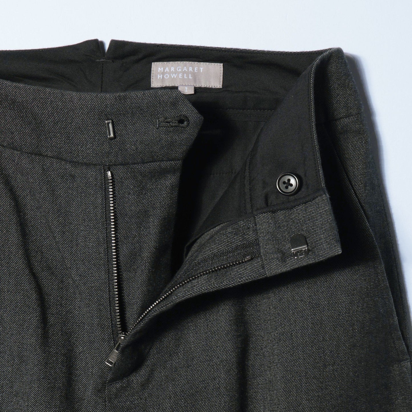 BRUSHED COTTON WOOL TROUSERS