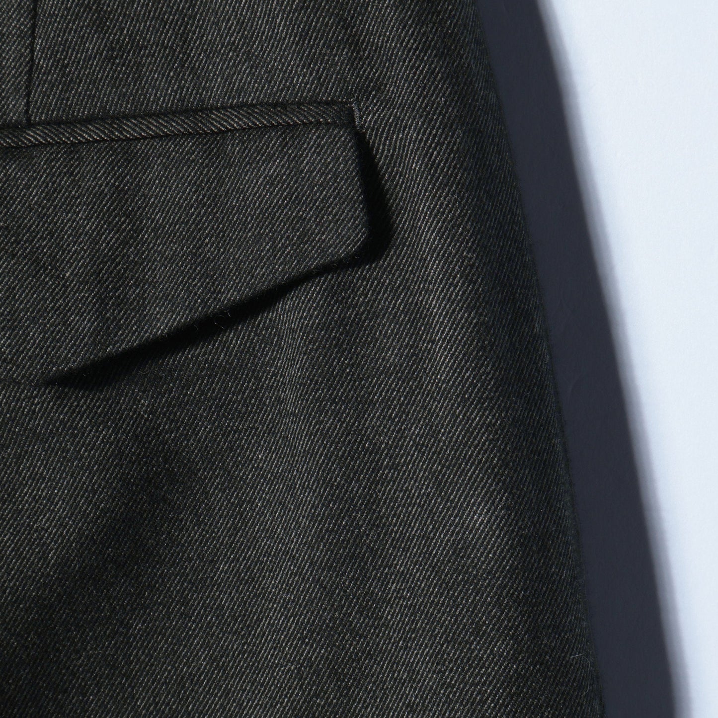 BRUSHED COTTON WOOL TROUSERS