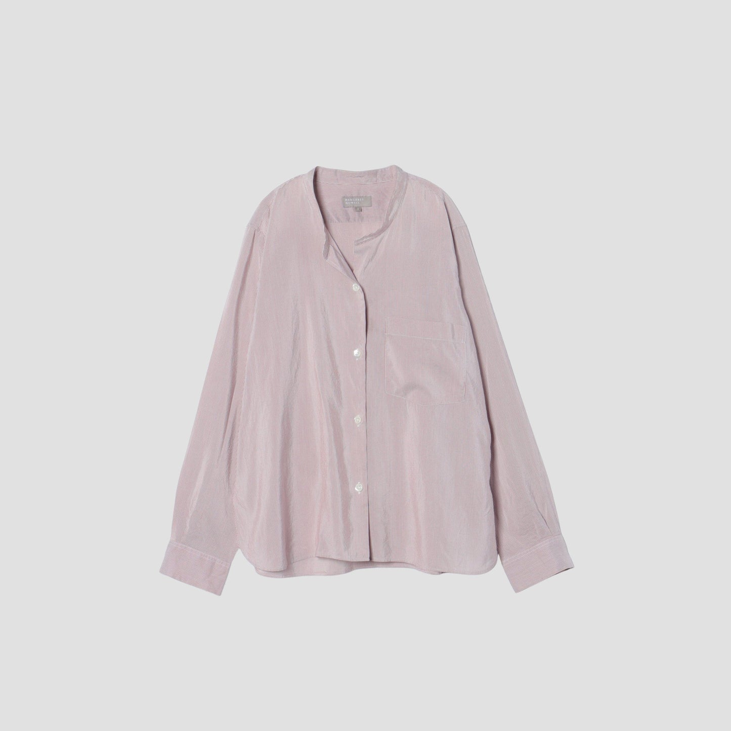 SILK COTTON NARROW STRIPE SHIRT