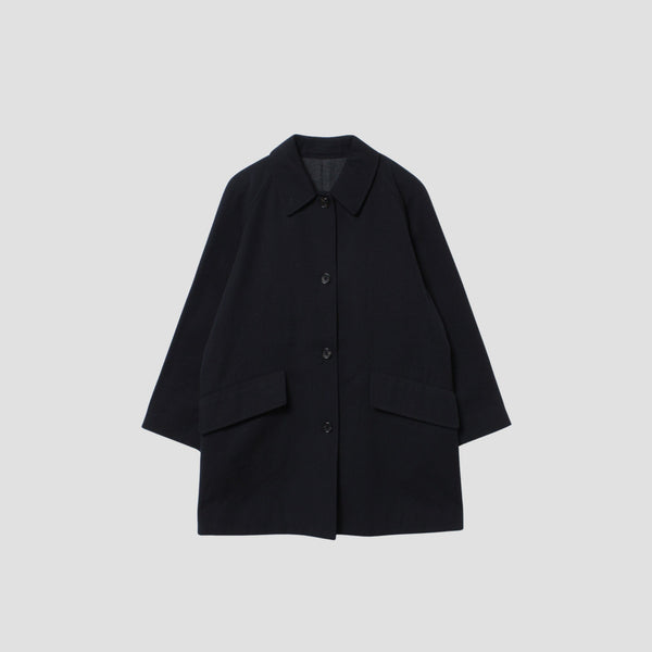 WOOL COTTON GABARDINE COAT