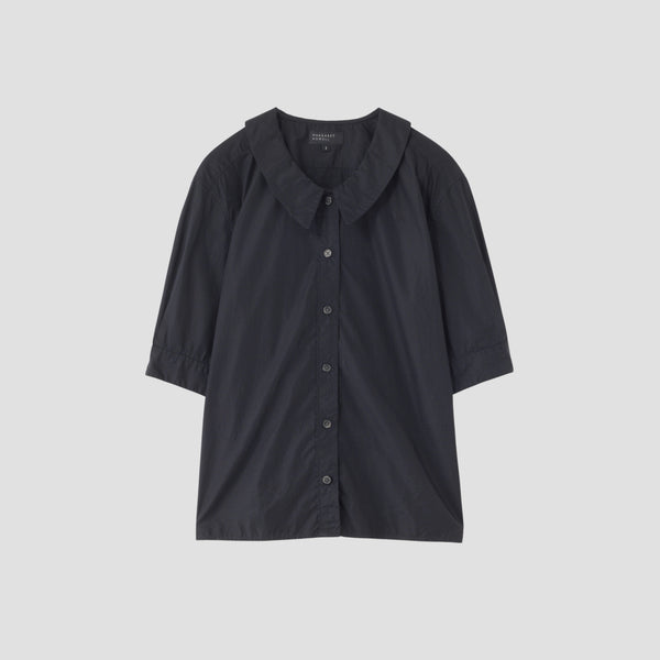 BLACK CHINTZ COTTON SHIRT
