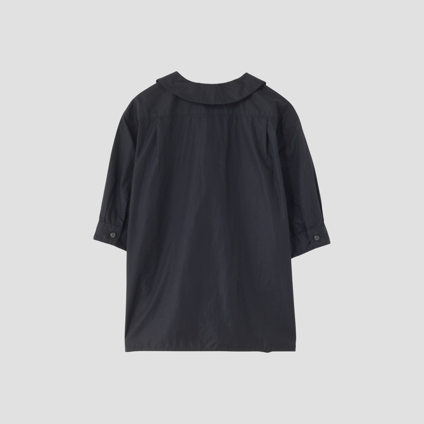 BLACK CHINTZ COTTON SHIRT