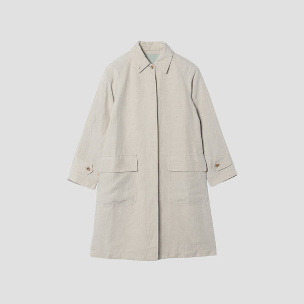 PLAIN WEAVE LINEN COAT